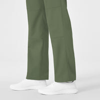 WonderWORK Women's Straight Leg Cargo Scrub Pant Olive back detail