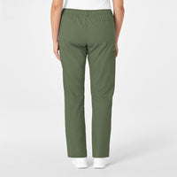 WonderWORK Women's Straight Leg Cargo Scrub Pant Olive back view