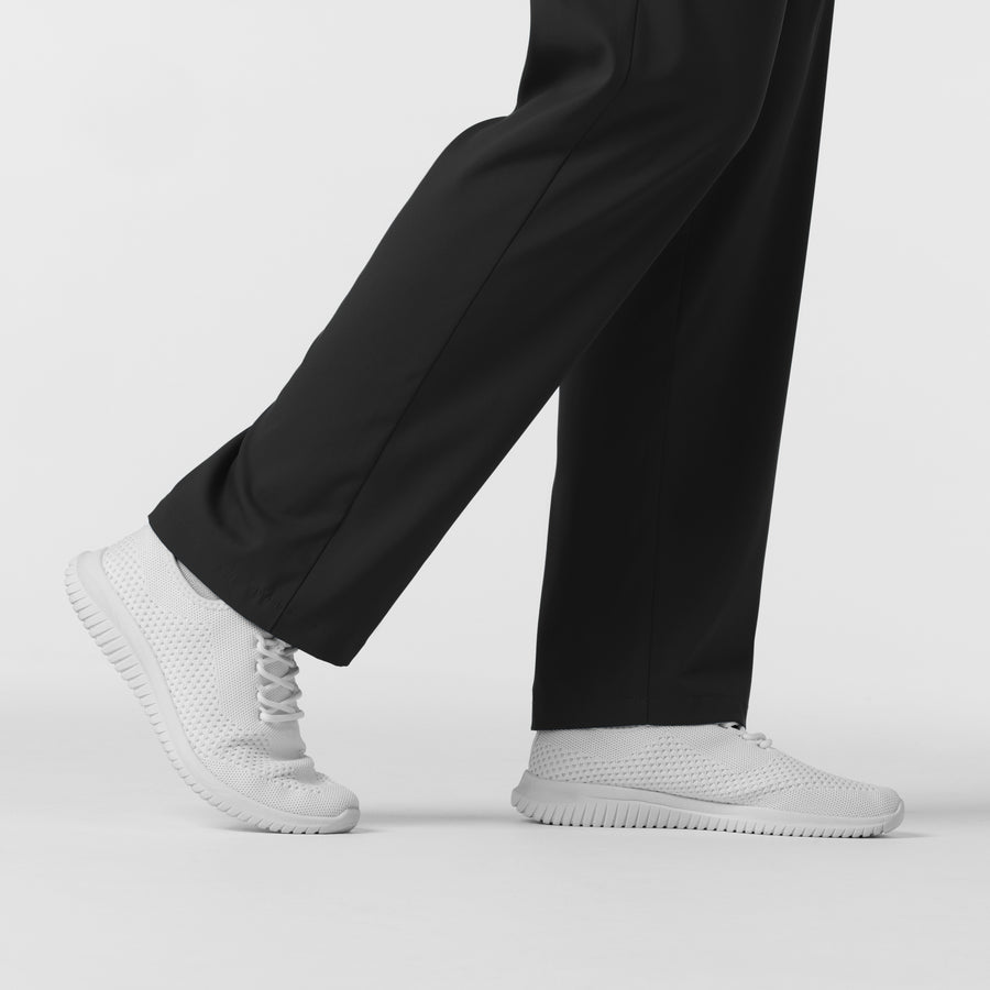 Boundless Unisex Straight Leg Scrub Pant - Black hem 