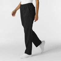 Boundless Unisex Straight Leg Scrub Pant - Black side view