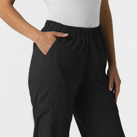 Boundless Unisex Straight Leg Scrub Pant - Black right pocket