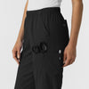 Boundless Unisex Straight Leg Scrub Pant - Black cargo pocket with scissor pocket