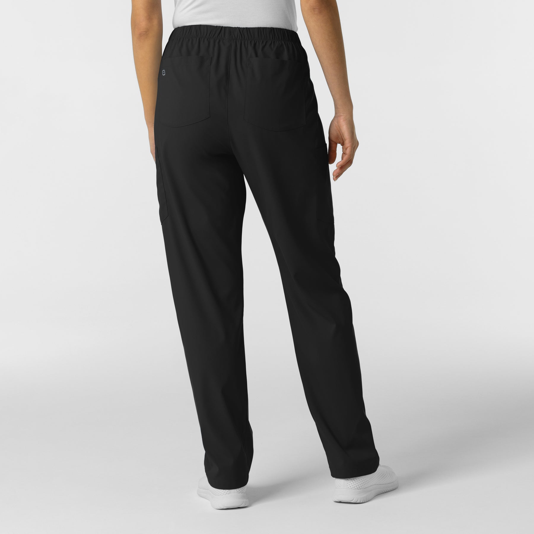 Boundless Unisex Straight Leg Scrub Pant - Black | back