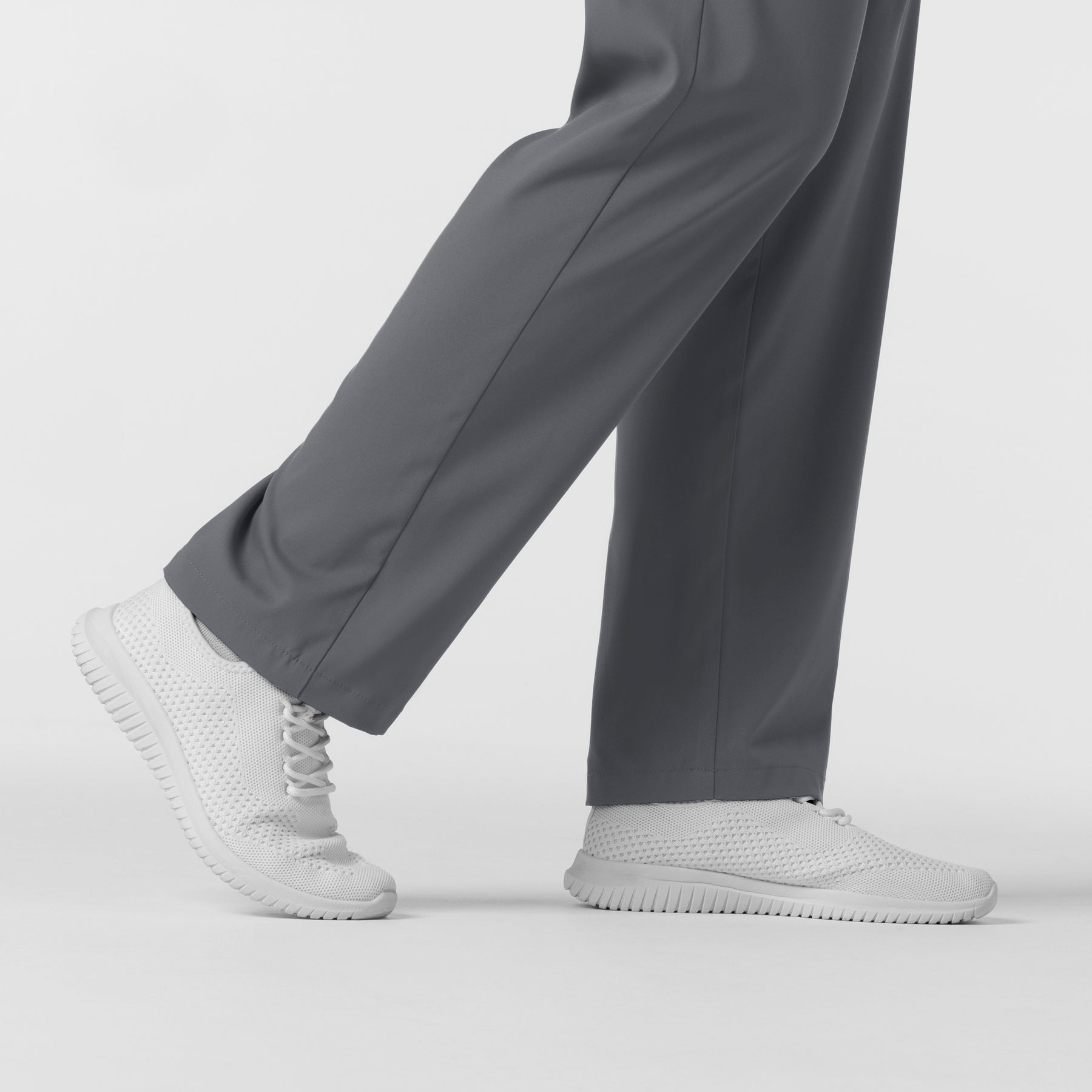 Boundless Unisex Straight Leg Scrub Pant - Pewter hem