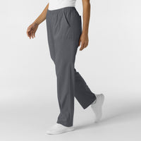 Boundless Unisex Straight Leg Scrub Pant - Pewter side view
