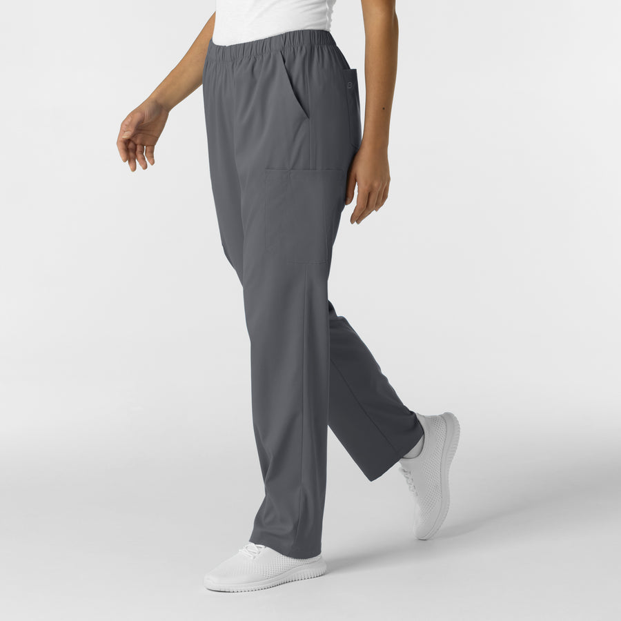 Boundless Unisex Straight Leg Scrub Pant - Pewter side view