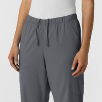 Boundless Unisex Straight Leg Scrub Pant - Pewter drawstring