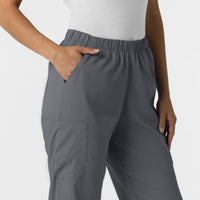 Boundless Unisex Straight Leg Scrub Pant - Pewter side right pocket