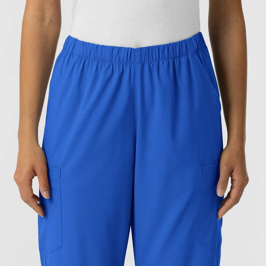 Boundless Unisex Straight Leg Scrub Pant - Royal waistband