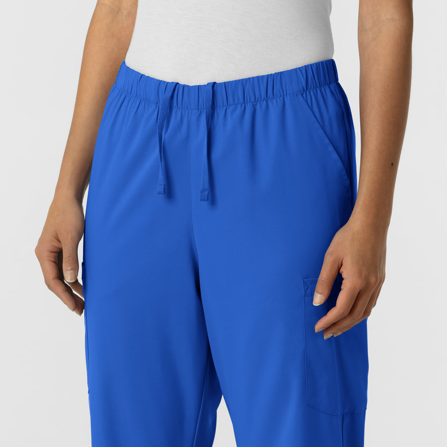 Boundless Unisex Straight Leg Scrub Pant - Royal drawstring