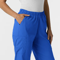 Boundless Unisex Straight Leg Scrub Pant - Royal right pocket