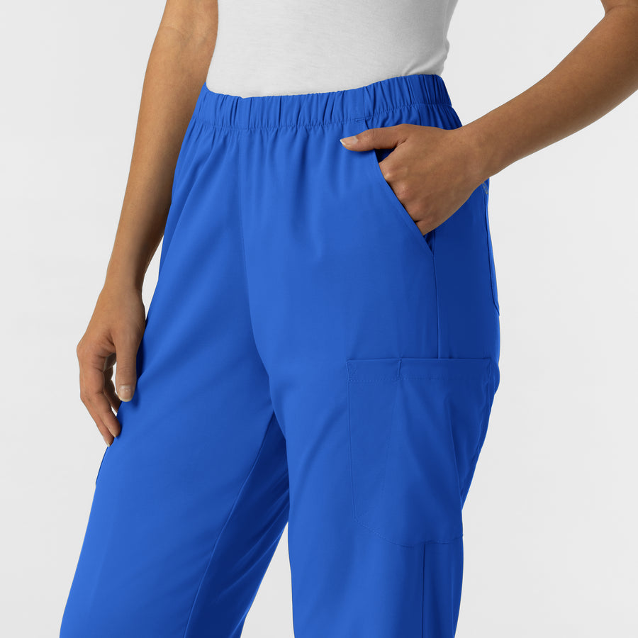 Boundless Unisex Straight Leg Scrub Pant - Royal left pocket
