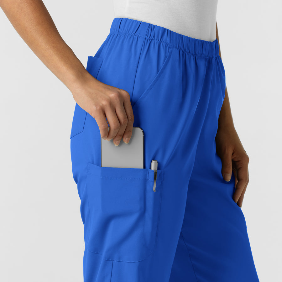 Boundless Unisex Straight Leg Scrub Pant - Royal cargo pocket with pen slot