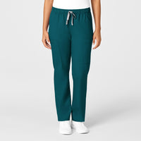 WonderWORK Women's Convertible Slim Leg Scrub Pant Caribbean Blue