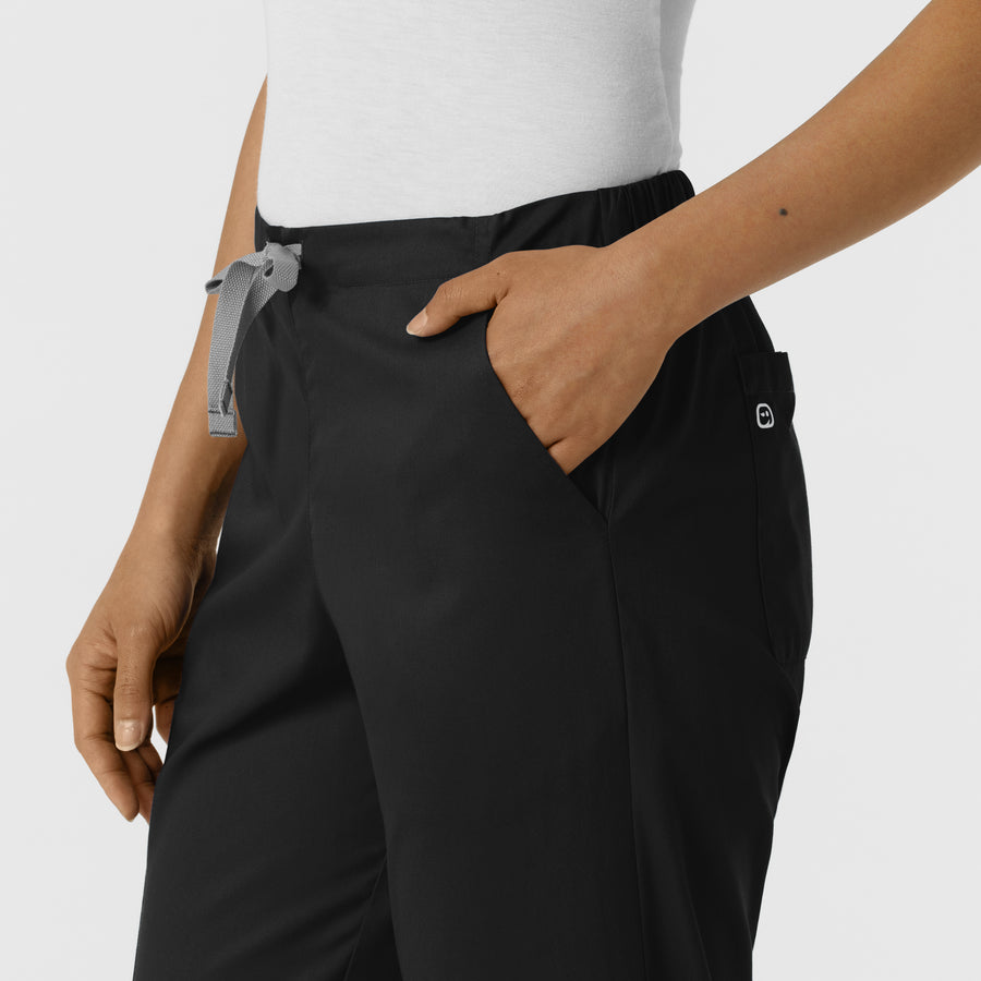 WORK Women's Cargo Jogger Scrub Pant Black side detail 2