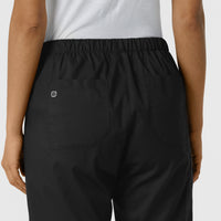WORK Women's Cargo Jogger Scrub Pant Black hemline detail