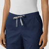 WORK Women's Cargo Jogger Scrub Pant Navy front detail