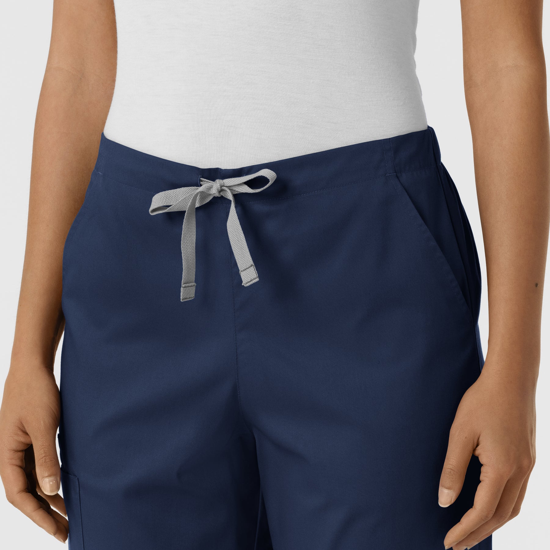 WORK Women's Cargo Jogger Scrub Pant Navy front detail