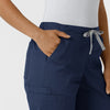 WORK Women's Cargo Jogger Scrub Pant Navy side detail 1