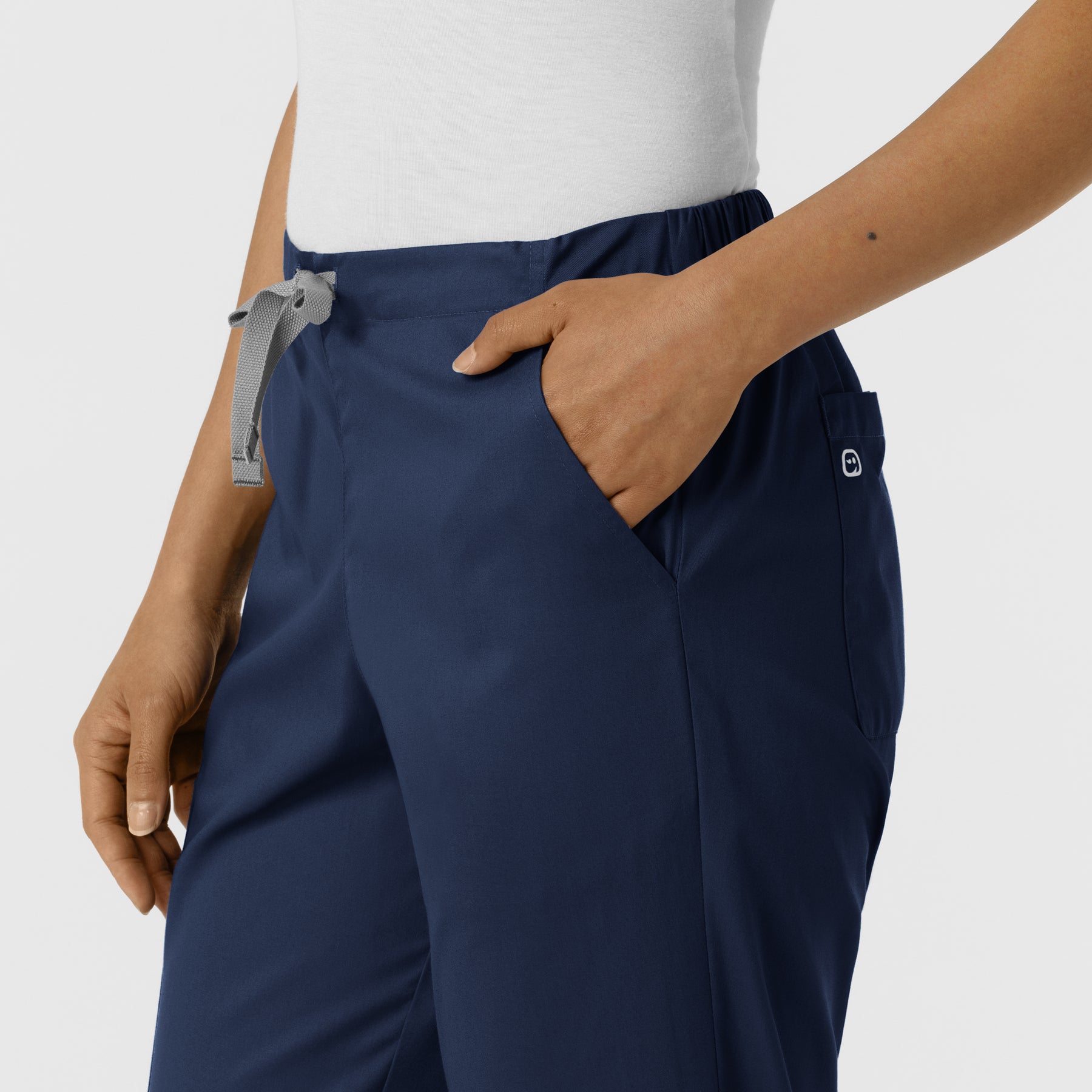 WORK Women's Cargo Jogger Scrub Pant Navy side detail 2