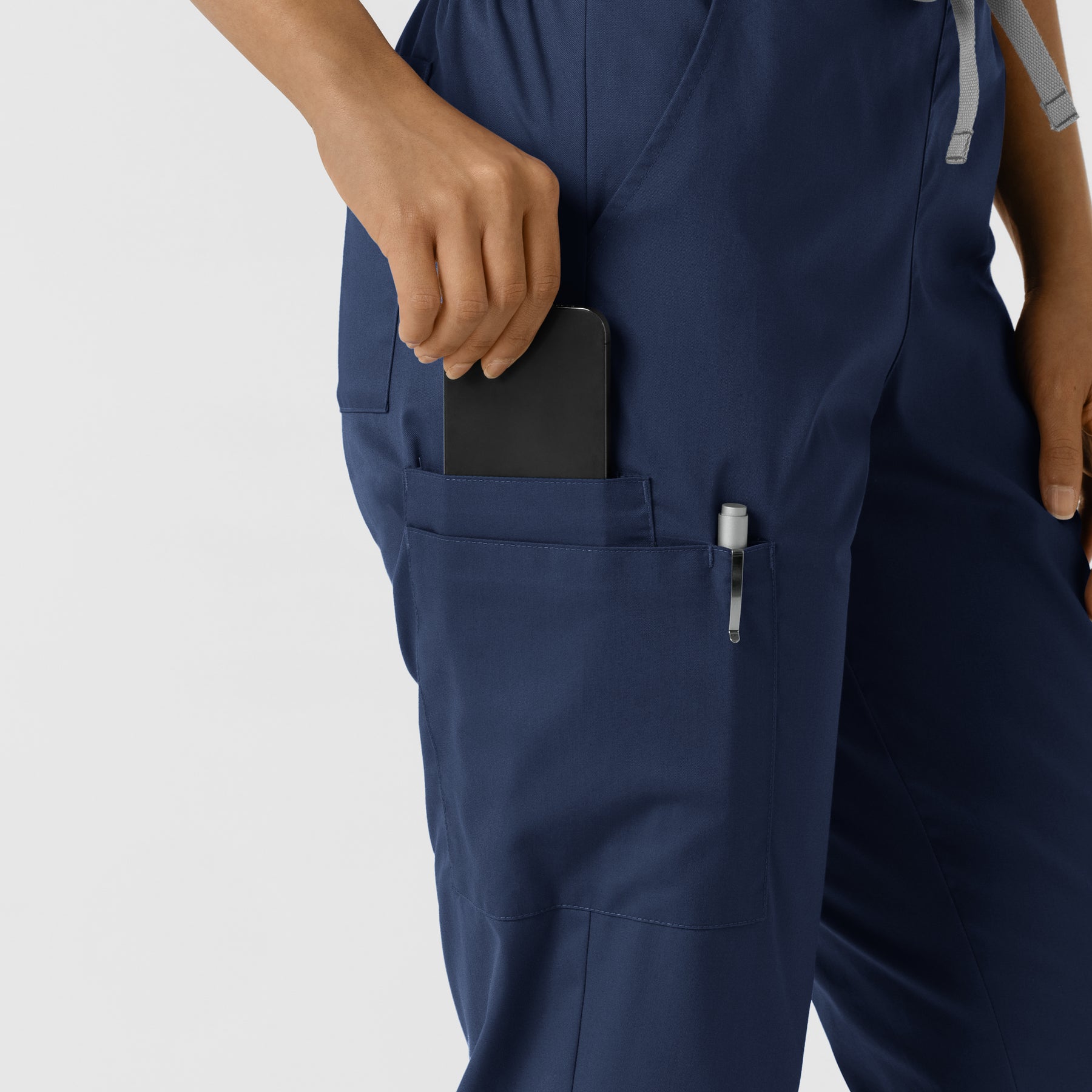 WORK Women's Cargo Jogger Scrub Pant Navy back detail
