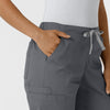 WORK Women's Cargo Jogger Scrub Pant Pewter side detail 1