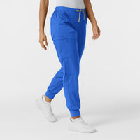 WORK Women's Cargo Jogger Scrub Pant Royal side view