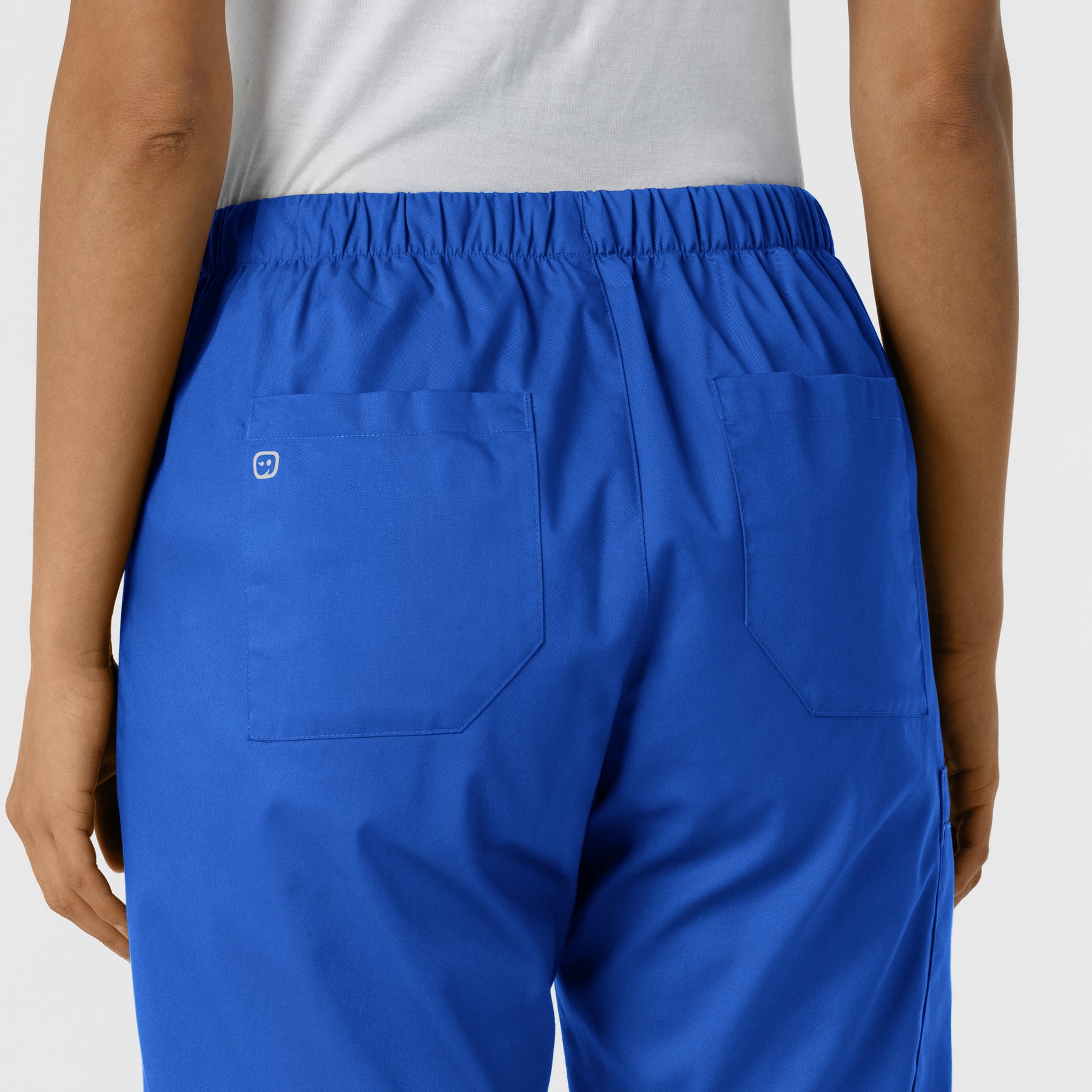 WORK Women's Cargo Jogger Scrub Pant Royal hemline detail