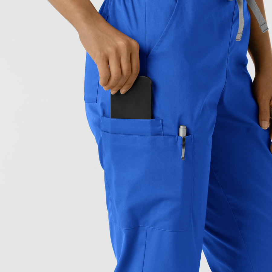 WORK Women's Cargo Jogger Scrub Pant Royal back detail