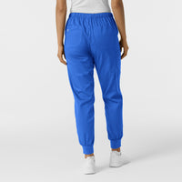 WORK Women's Cargo Jogger Scrub Pant Royal back view