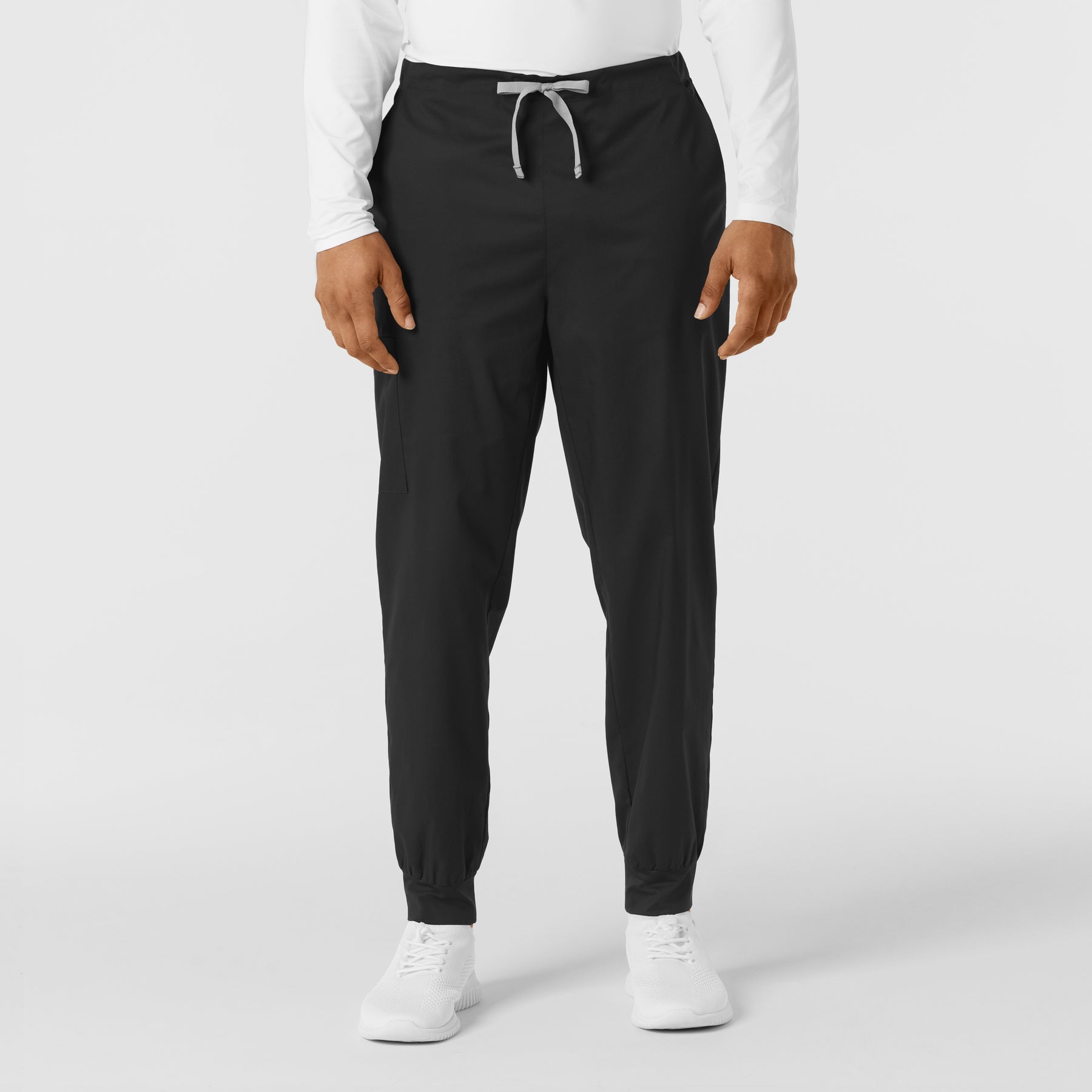 WORK Men's Cargo Jogger Scrub Pant Black