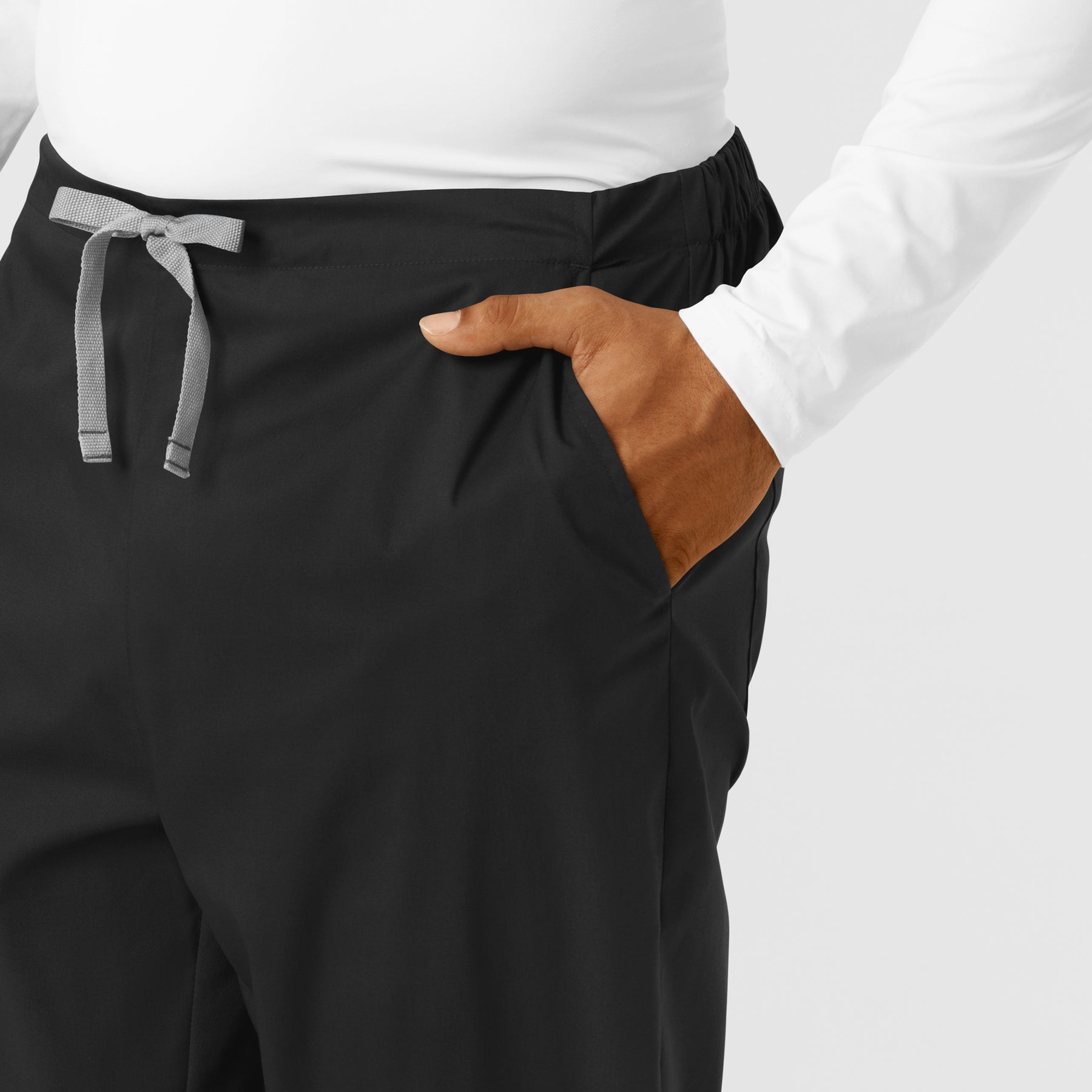 WORK Men's Cargo Jogger Scrub Pant Black side detail 2