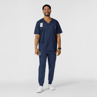 WORK Men's Cargo Jogger Scrub Pant Navy full scrub set