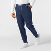 WORK Men's Cargo Jogger Scrub Pant Navy side view