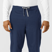 WORK Men's Cargo Jogger Scrub Pant Navy front detail