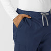 WORK Men's Cargo Jogger Scrub Pant Navy side detail 1