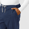 WORK Men's Cargo Jogger Scrub Pant Navy side detail 2