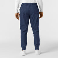 WORK Men's Cargo Jogger Scrub Pant Navy back view