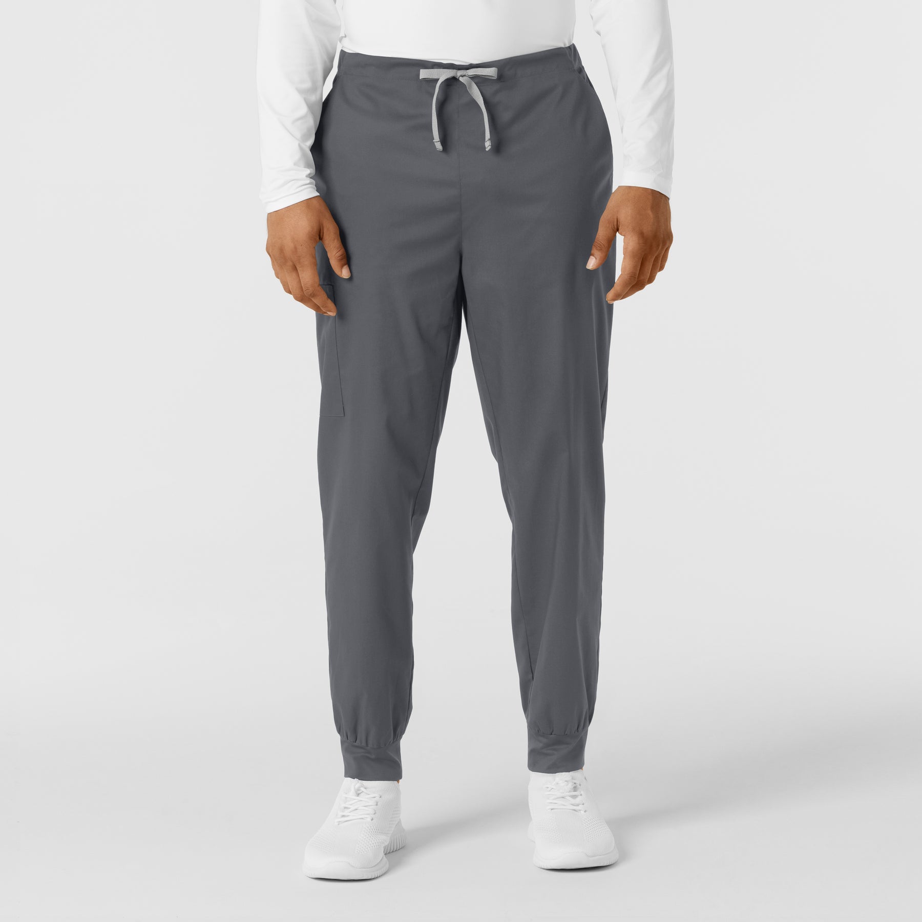 WORK Men's Cargo Jogger Scrub Pant Pewter