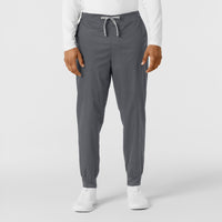 WORK Men's Cargo Jogger Scrub Pant Pewter