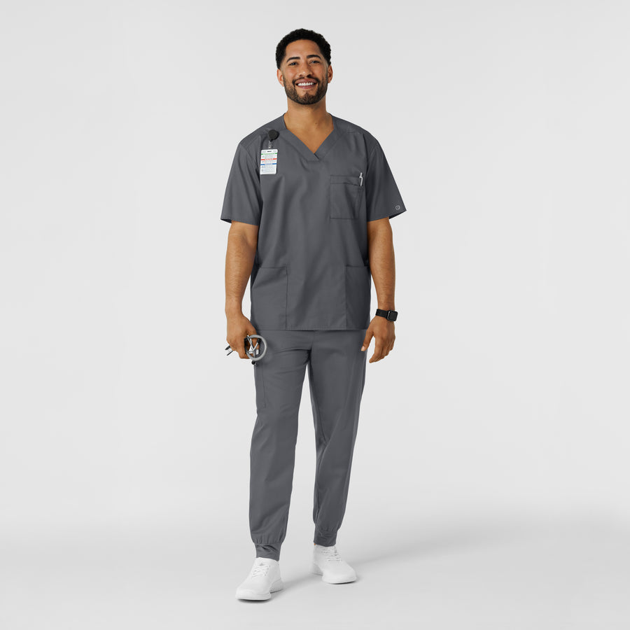 WORK Men's Cargo Jogger Scrub Pant Pewter full scrub set