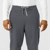 WORK Men's Cargo Jogger Scrub Pant Pewter front detail