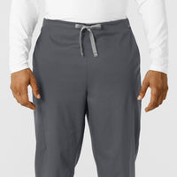 WORK Men's Cargo Jogger Scrub Pant Pewter front detail