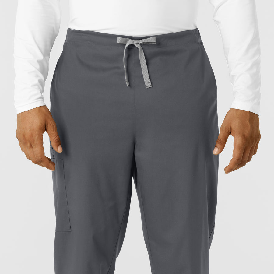 WORK Men's Cargo Jogger Scrub Pant Pewter front detail