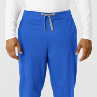 WORK Men's Cargo Jogger Scrub Pant Royal front detail