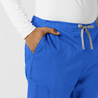 WORK Men's Cargo Jogger Scrub Pant Royal side detail 1