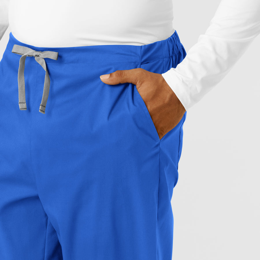 WORK Men's Cargo Jogger Scrub Pant Royal side detail 2