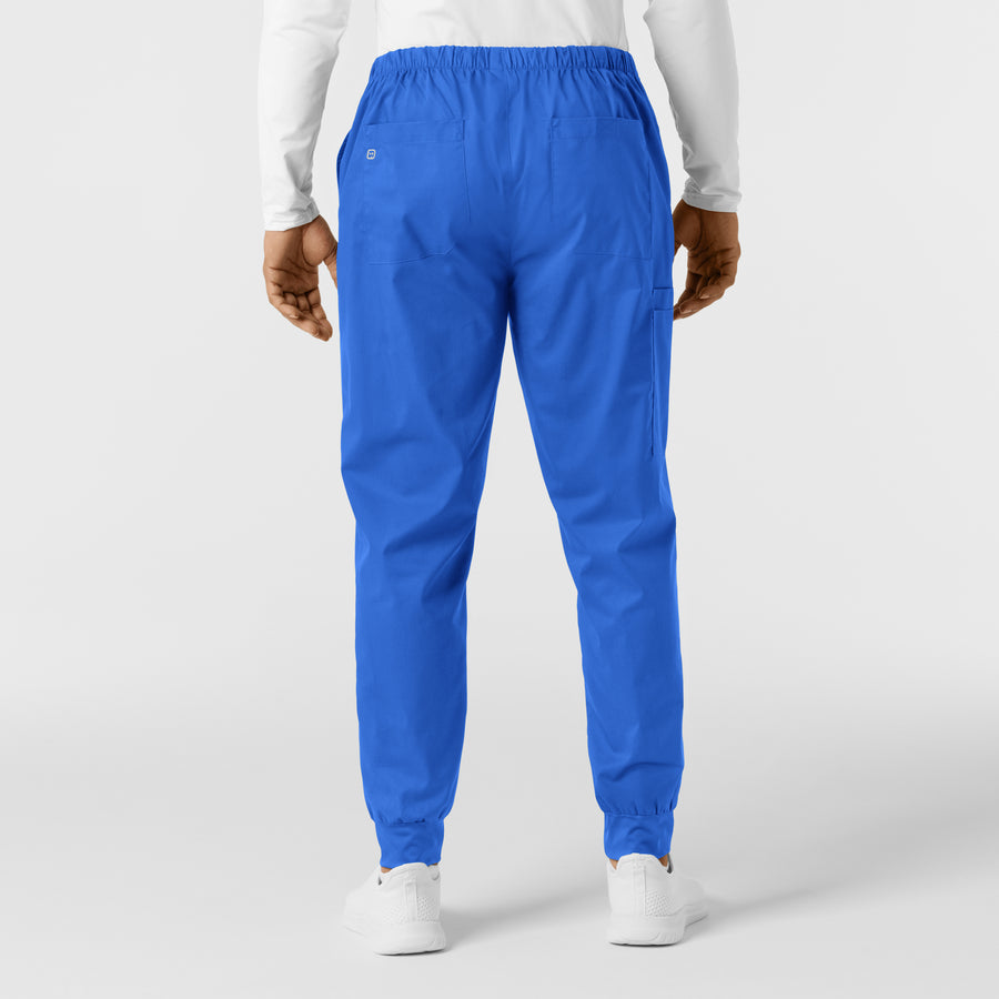 WORK Men's Cargo Jogger Scrub Pant Royal back view