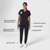 Nova Women's Jogger Utility Scrub Pant - Black detail image