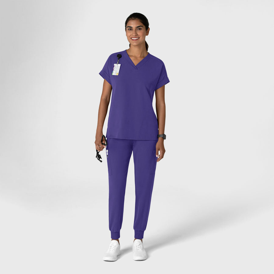 Nova Women's Jogger Utility Scrub Pant Grape full scrub set
